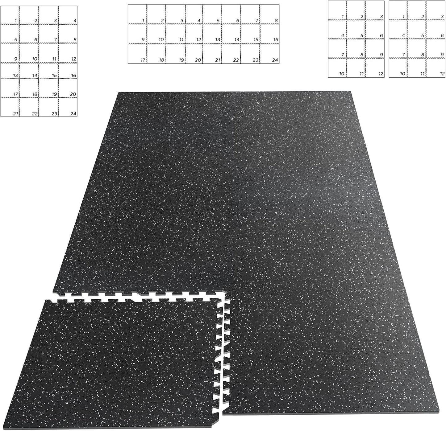 HAPBEAR 0.56ft' Thick Exercise Mats for Home Gym and Fitness