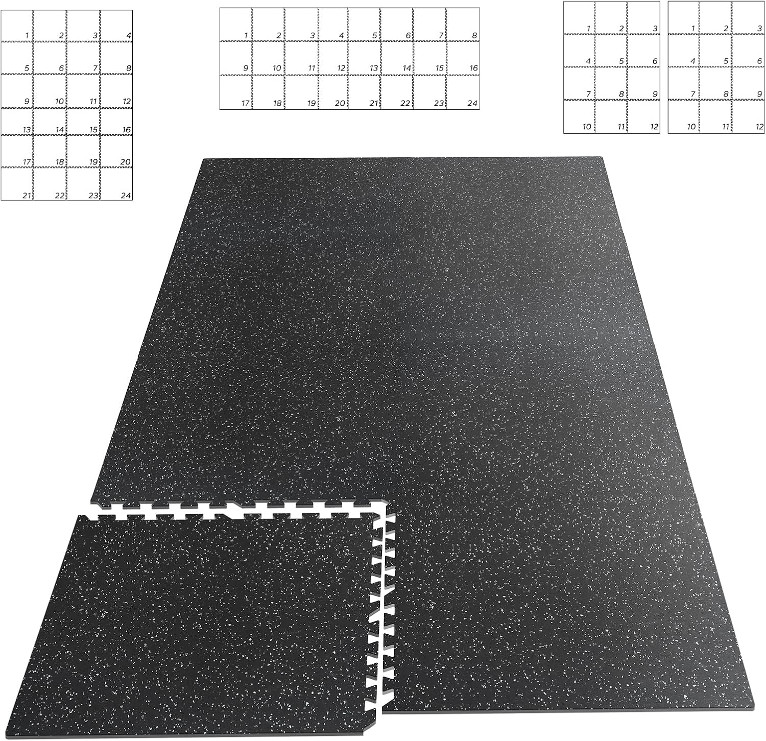 HAPBEAR 0.56ft' Thick Exercise Mats for Home Gym and Fitness