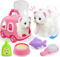 Walking Cat Toys for Girls - Electronic Meow Kitty with Wagging Tail