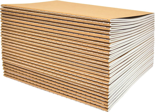 Premium A5 Kraft Notebooks - 60 Lined Pages