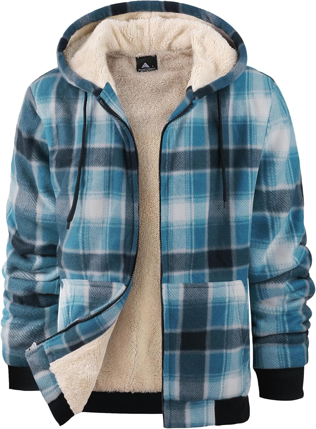 ZITY Heavy Thick Hoodies for Men Warm Sherpa Fleece Lined