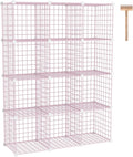 Wire Cube Storage 12-Cube Organizer - Modular Metal Shelves for Home