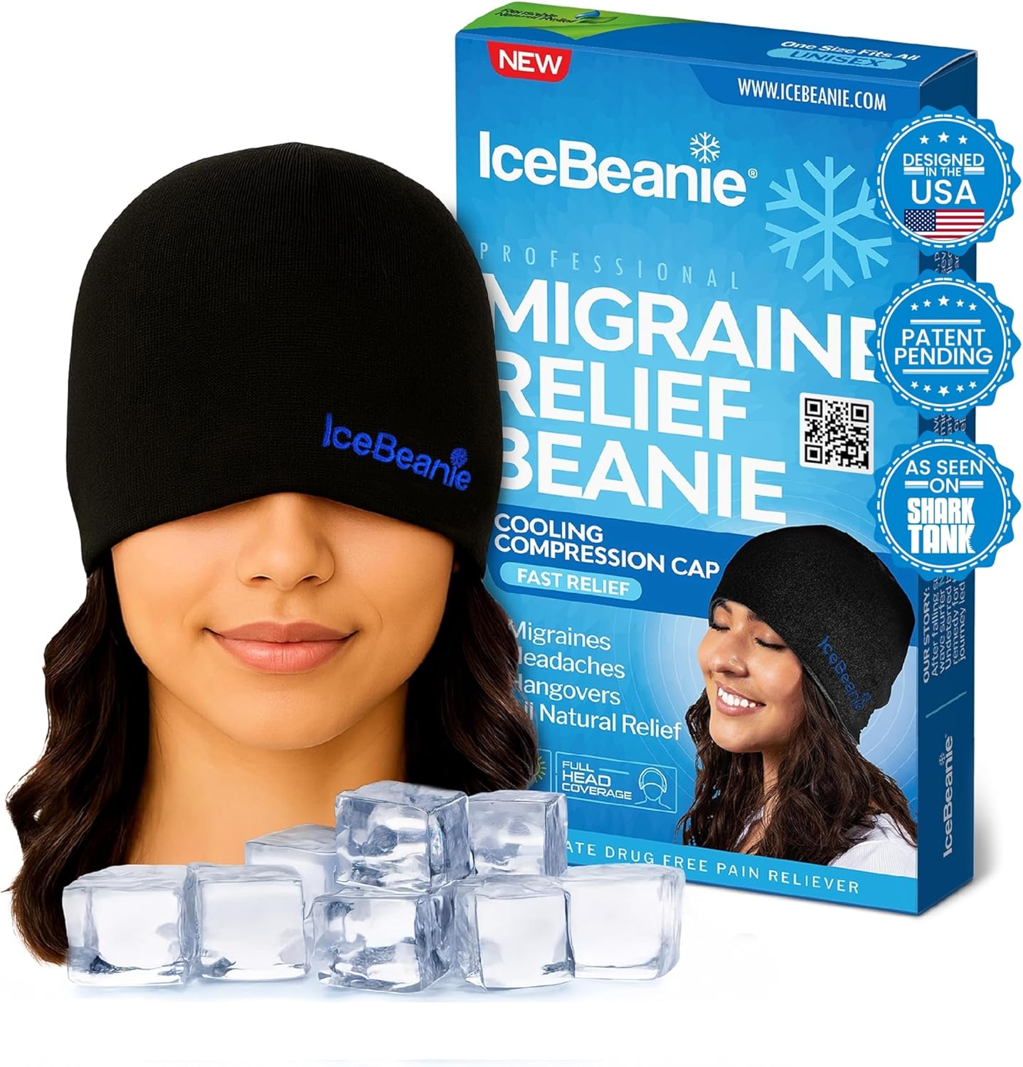IceBeanie Migraine Relief Cap for Headaches and Hangovers
