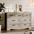 7-Drawer Wooden Dresser with Anti-Tip Safety - Modern Storage