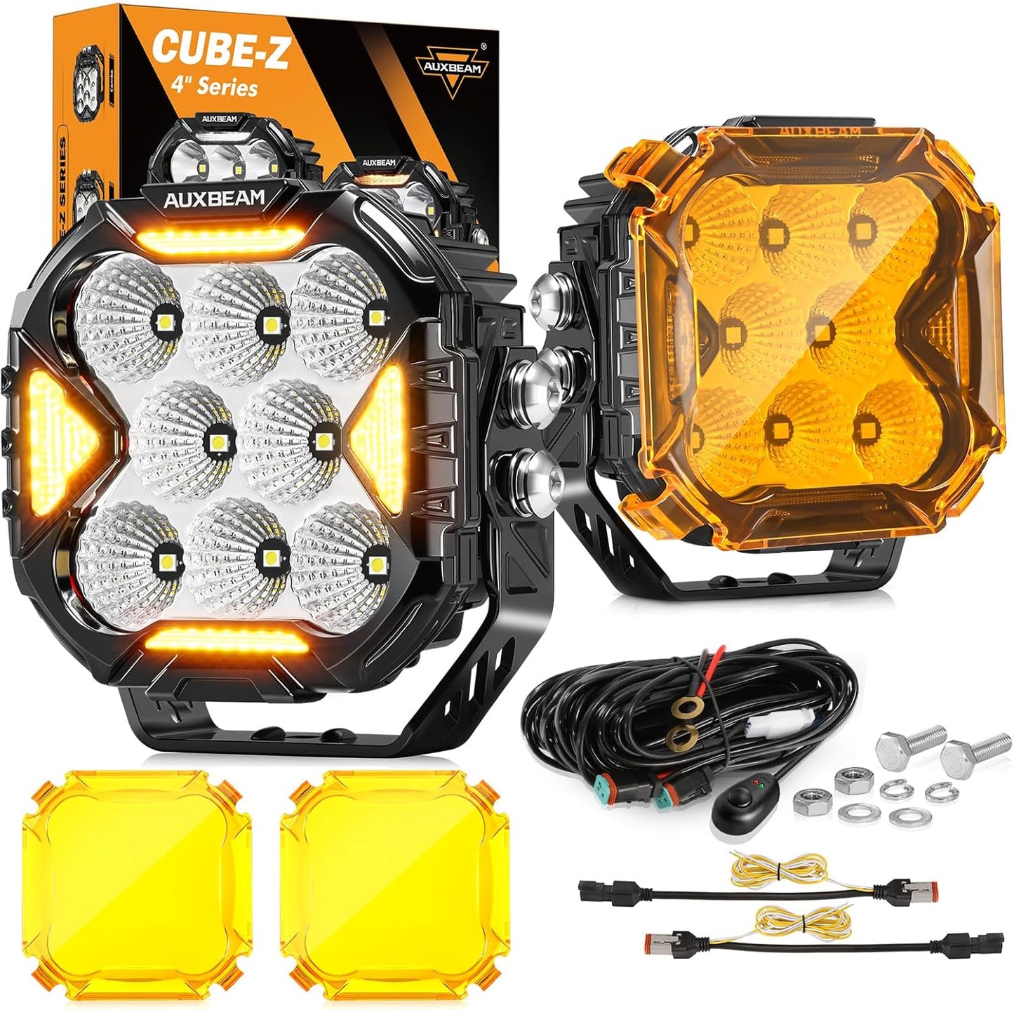 Auxbeam Cube-Z Series 4in LED Pods: Bright Offroad Driving Lights