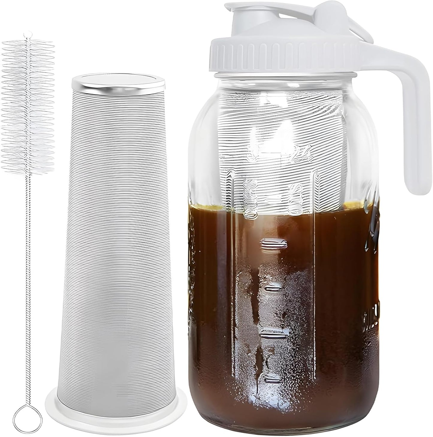 64oz Cold Brew Pitcher with Stainless Steel Filter