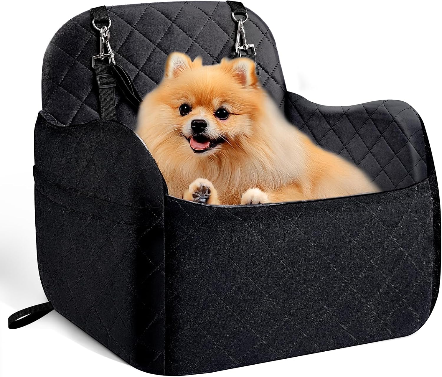 Memory Foam Dog Booster Seat w/ Safety Straps - PulseFay