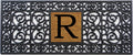 Rubber Monogram Doormat 17 in x 41 in - Heavy-Duty, Removable Coir R