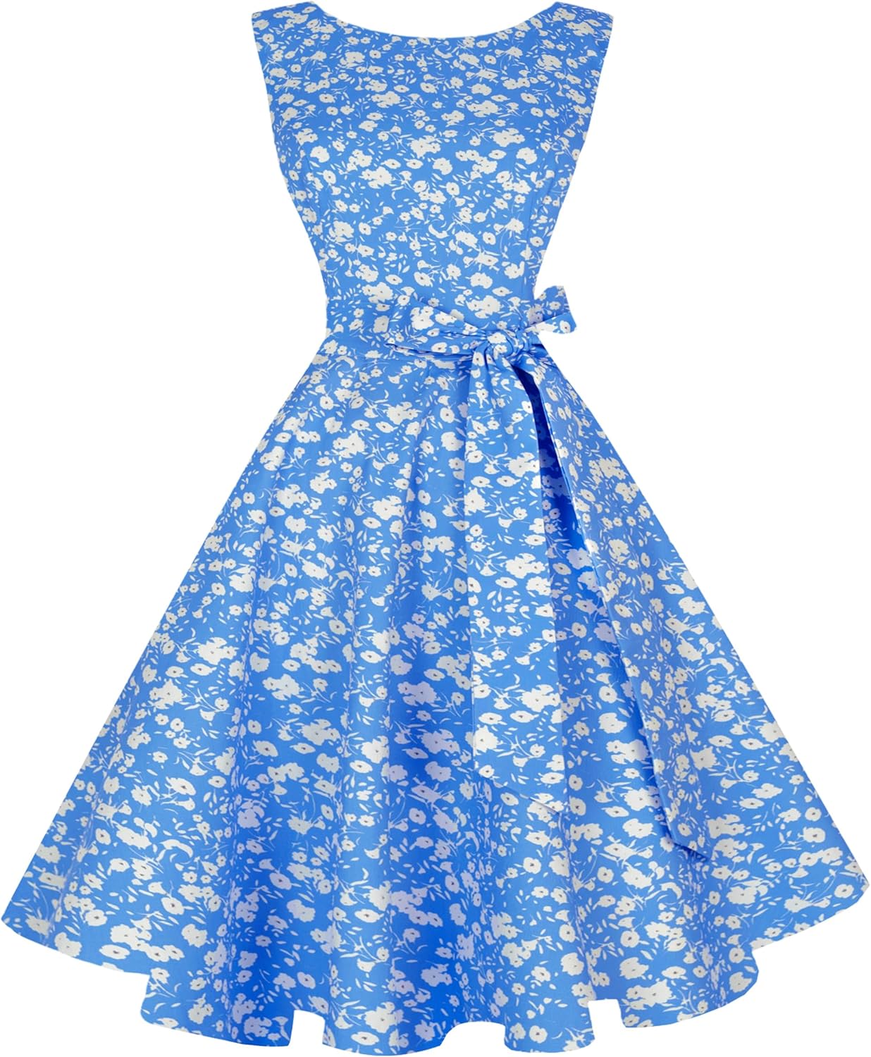 Hanpceirs Women's Boatneck Sleeveless Swing Vintage Dress Review