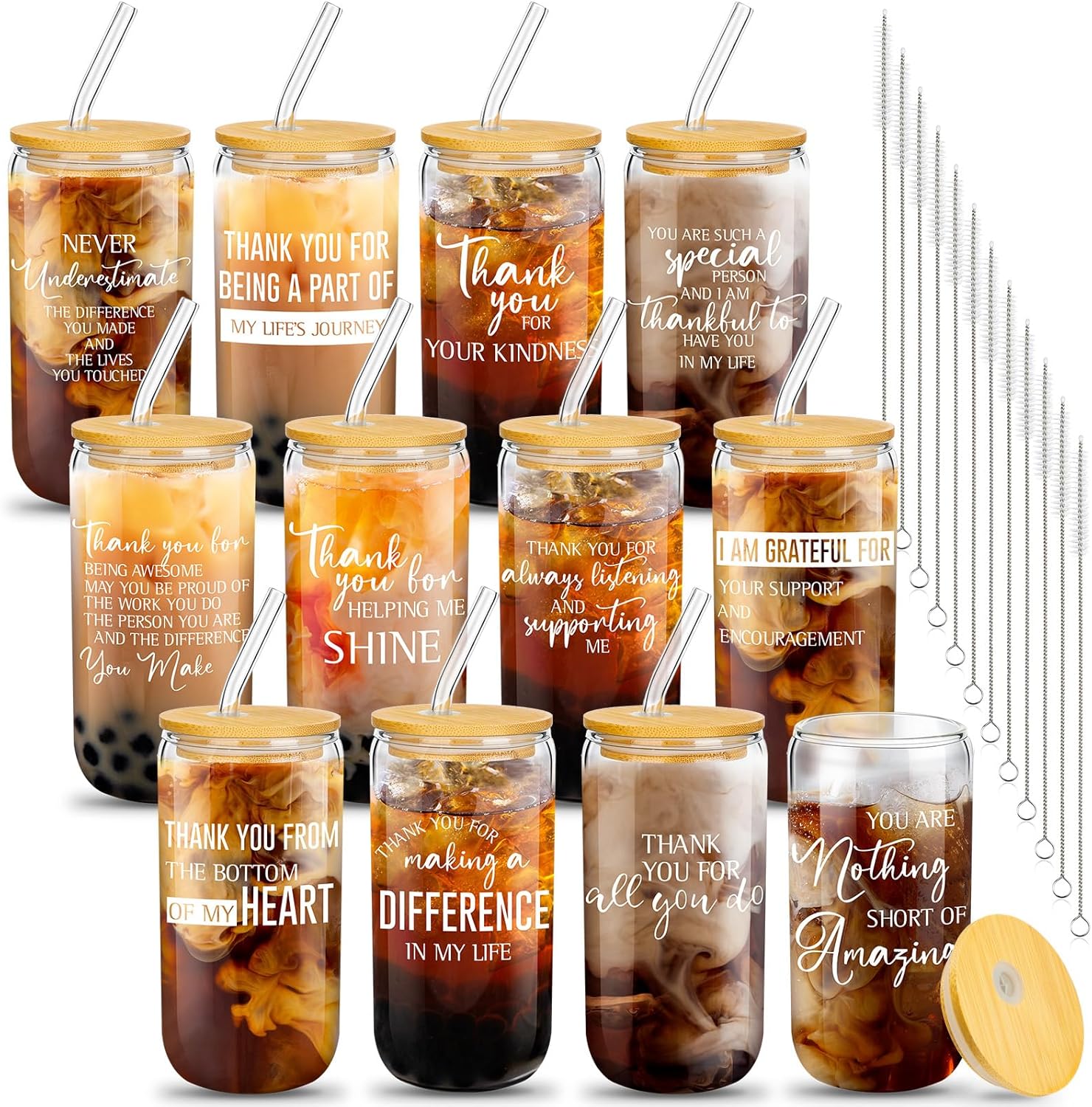 12 Set Employee Appreciation Gifts for Team Thank You Cups