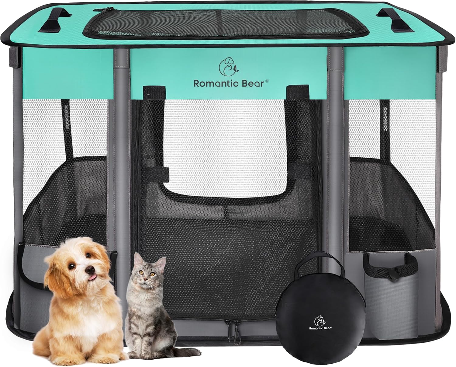 Dog Playpen for Small Pets - Portable Foldable Exercise Kennel