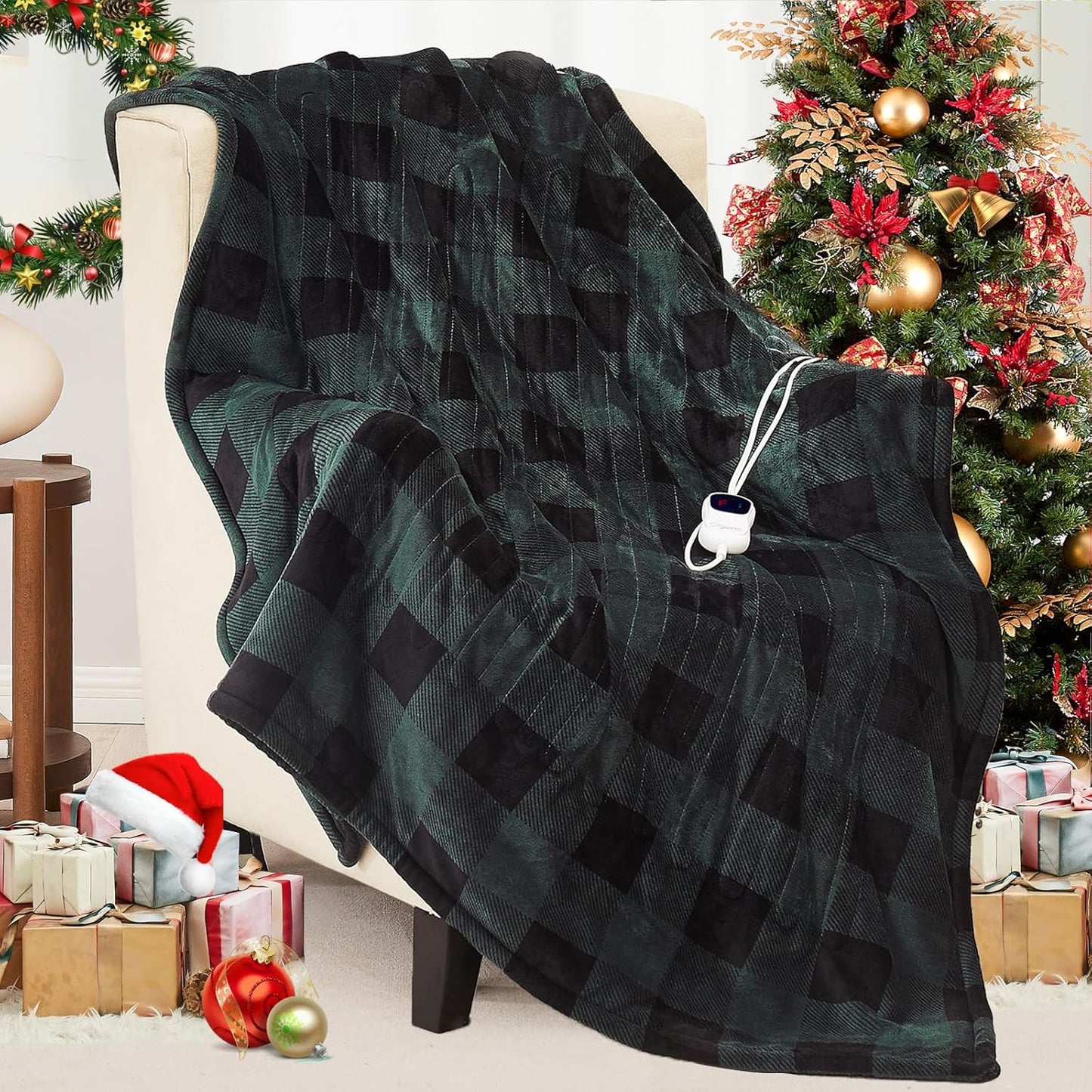 HomeMate Electric Blanket Full Size - Ultra Soft Cozy Flannel