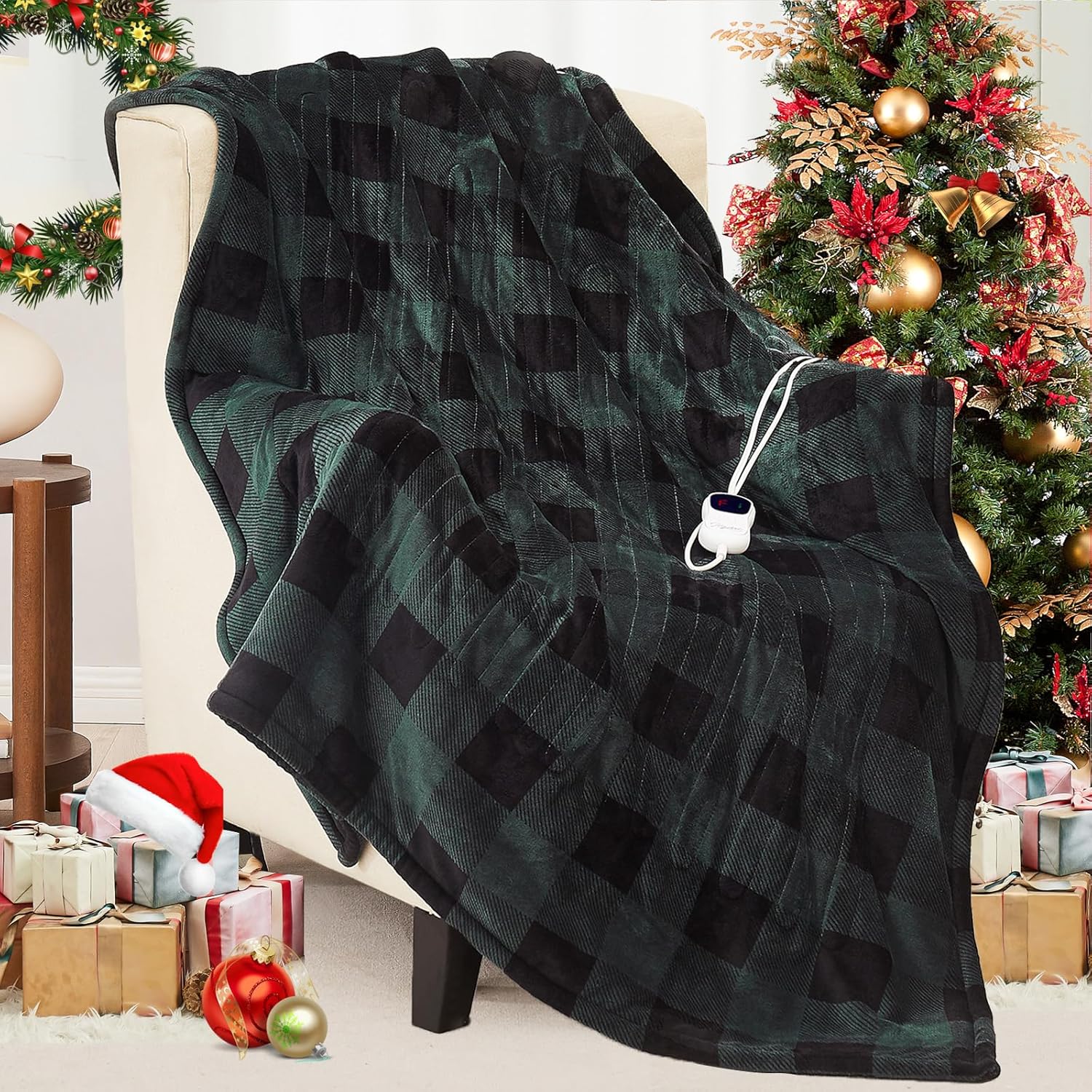 HomeMate Electric Blanket Full Size - Ultra Soft Cozy Flannel