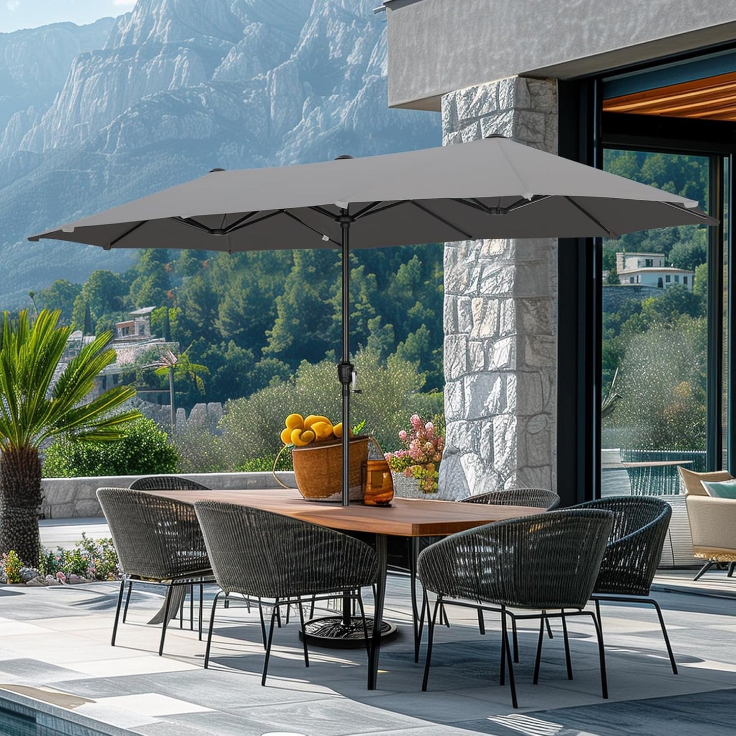 Double Sided 13ft Patio Umbrella for Large Outdoor Spaces