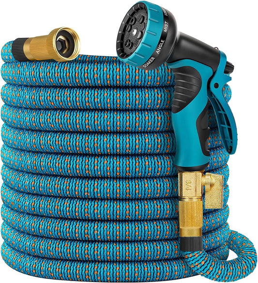 100 ft Expandable Garden Hose with 10 Function Spray Nozzle