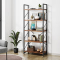 Shintenchi 5 Tier Bookshelf - Modern Industrial Bookcase Rack