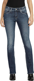 Elyse Women's Mid Rise Slim Bootcut Jeans for All-Day Comfort