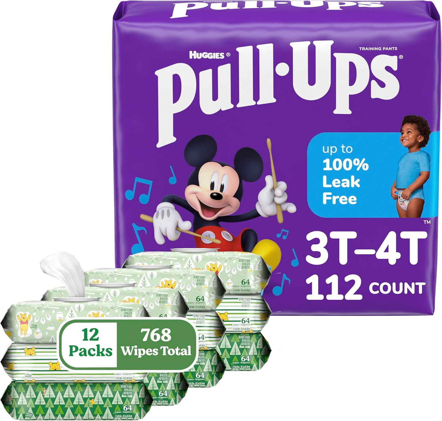 112ct Boys Training Pants & Wipes: Easy Potty Training