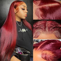 ULRICA 99J Burgundy Lace Front Wig 20 in - HD 13x4 Human Hair