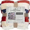 Americana Sherpa Fleece Oversized Throw Blanket 54 in x 68 in