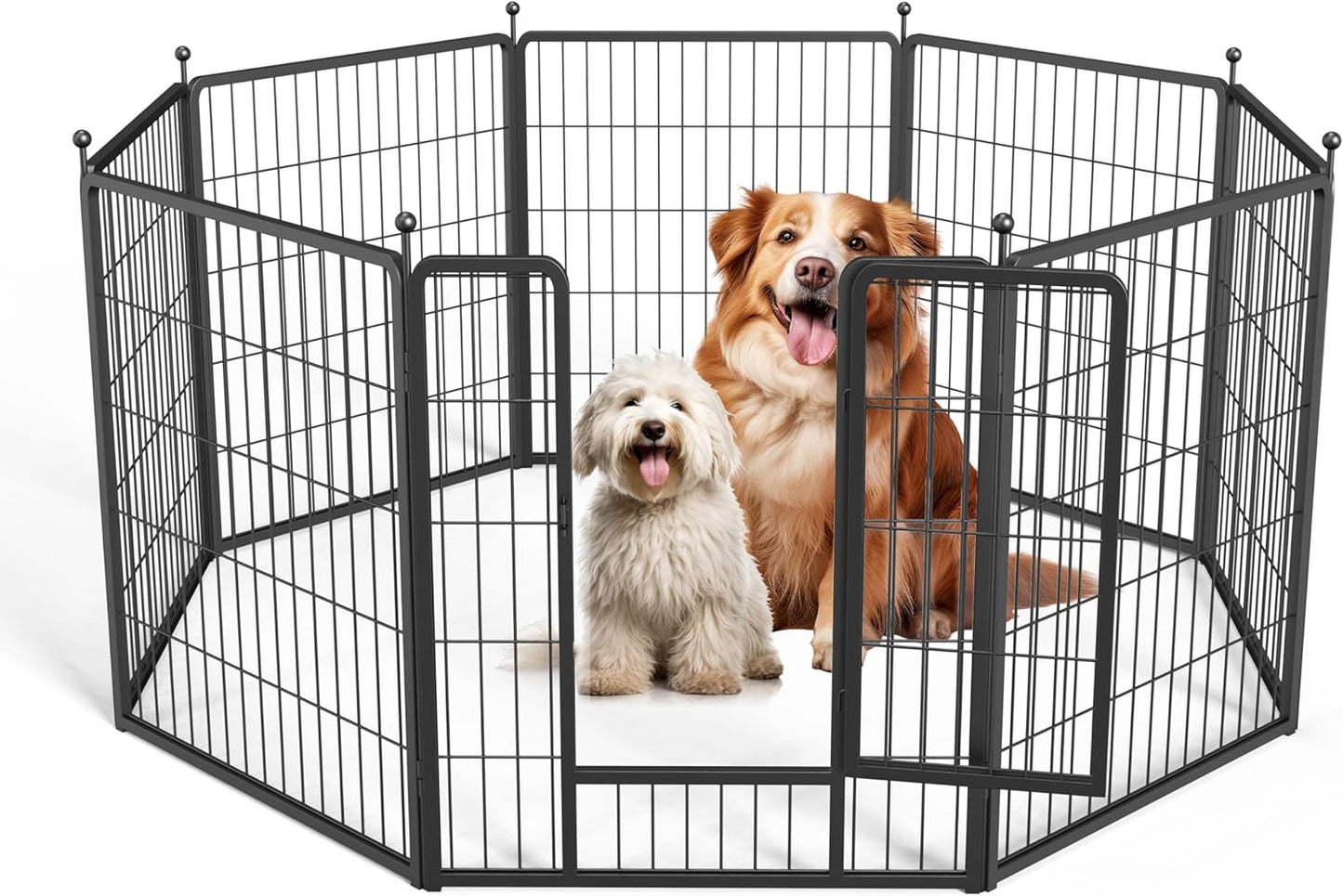 Heavy Duty Dog Playpen for Small Medium Dogs, 32 in Height