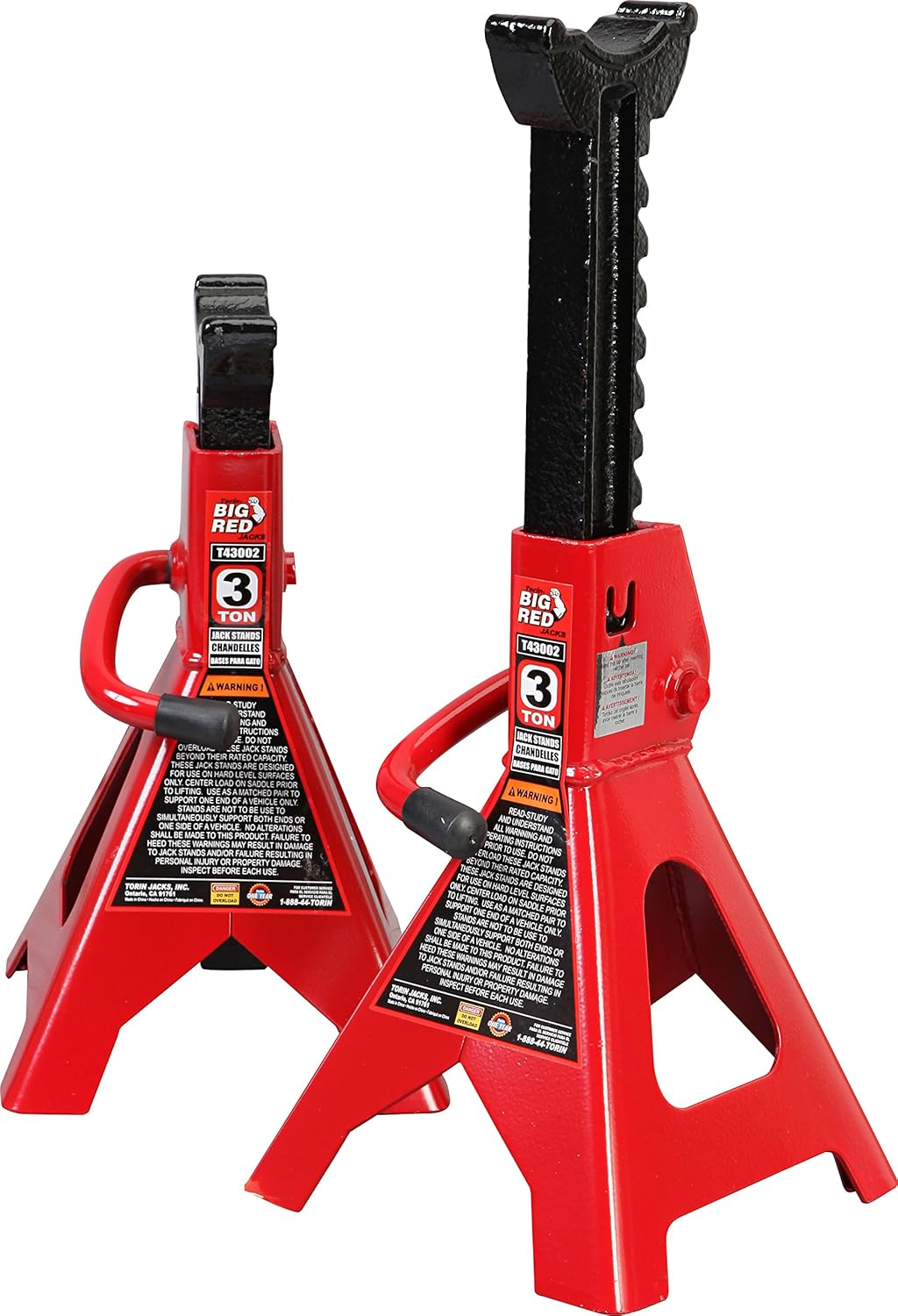 BIG RED T43202 Heavy Duty Steel Jack Stands for Car Lifting