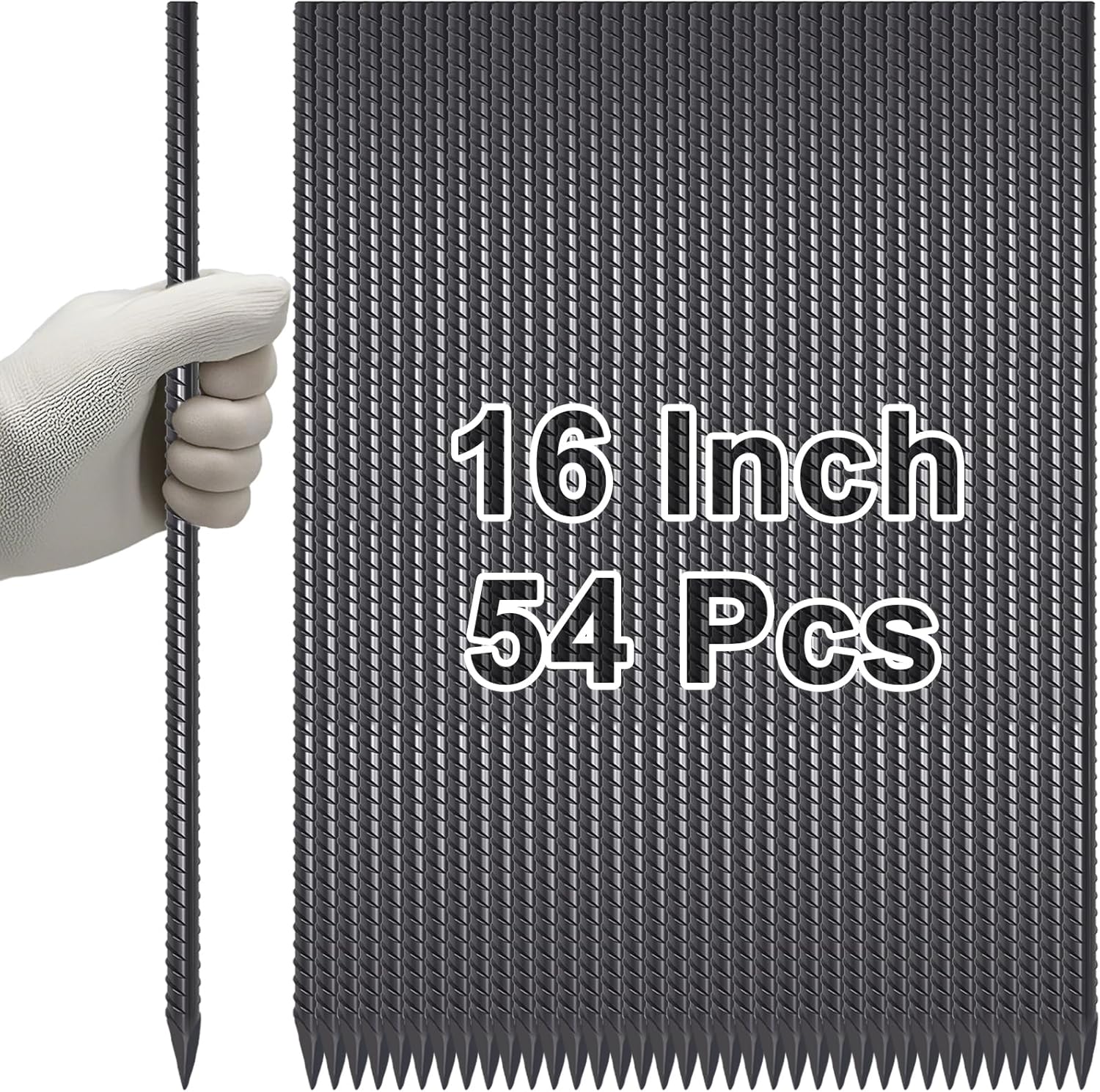 VVOKGO Rebar Stakes 16 Inches for Concrete, Garden, and More