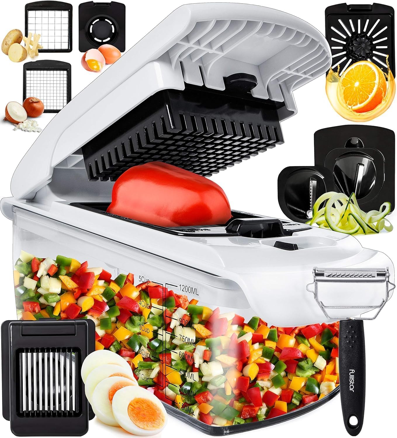 Fullstar Pro Chopper - Ultimate Vegetable Chopper & Spiralizer