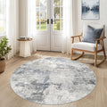5ft Round Area Rug for Living Room - Soft Washable Carpet