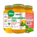 Sea Moss Gel Ashwagandha Mango 24oz - Wildcrafted Gold Gel