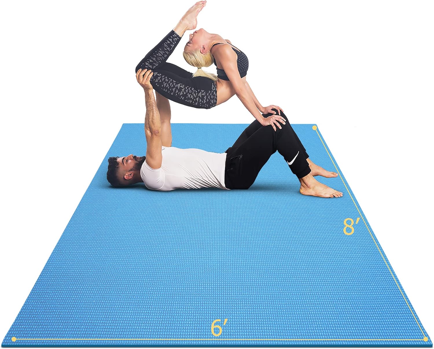 GXMMAT Large Yoga Mat for Comfortable Home Gym Workouts
