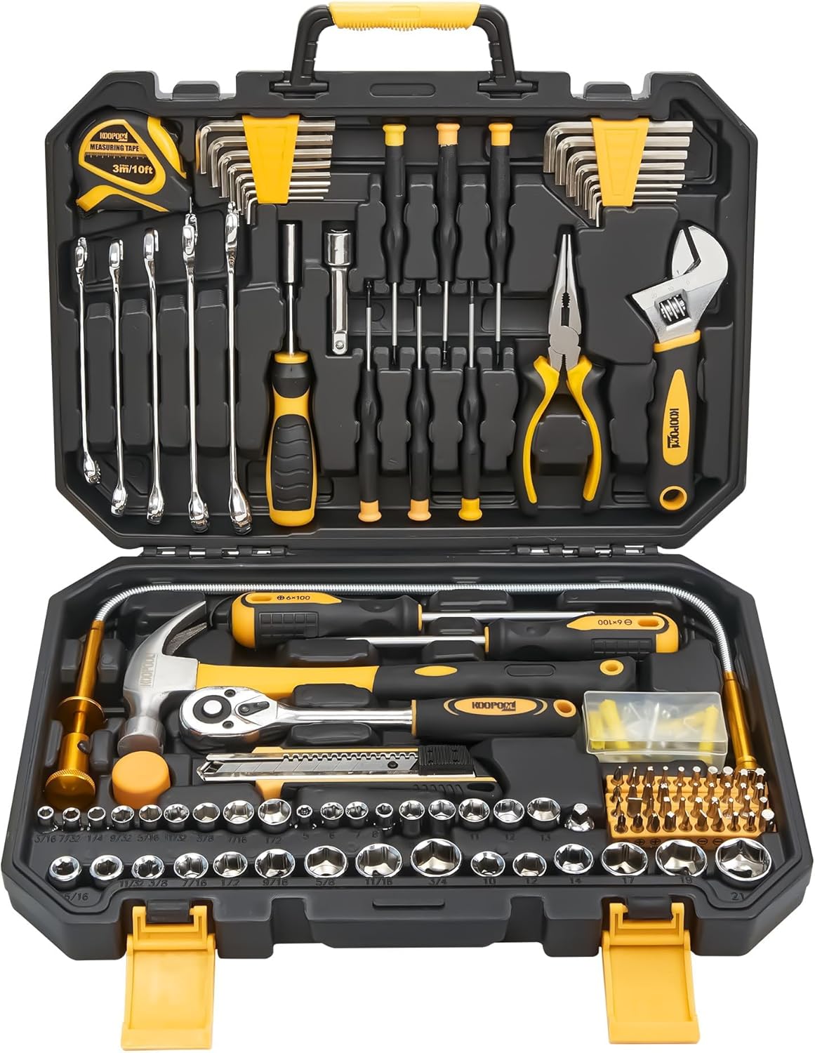 159 Piece Tool Box Set for Mechanics and Home Repairs