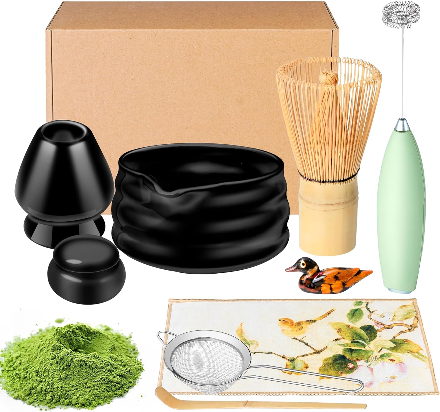 Matcha Whisk Set and Bowl for Perfect Japanese Tea Ceremony
