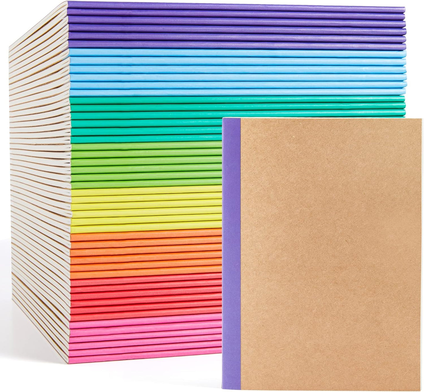 feela 48 Pack Kraft Composition Journals - Organize in Style!
