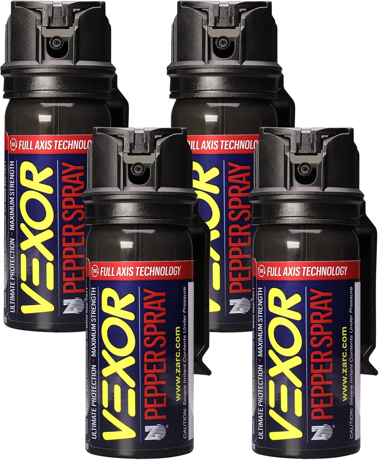 Vexor Pepper Spray Full Axis for Self Defense with Belt Clip