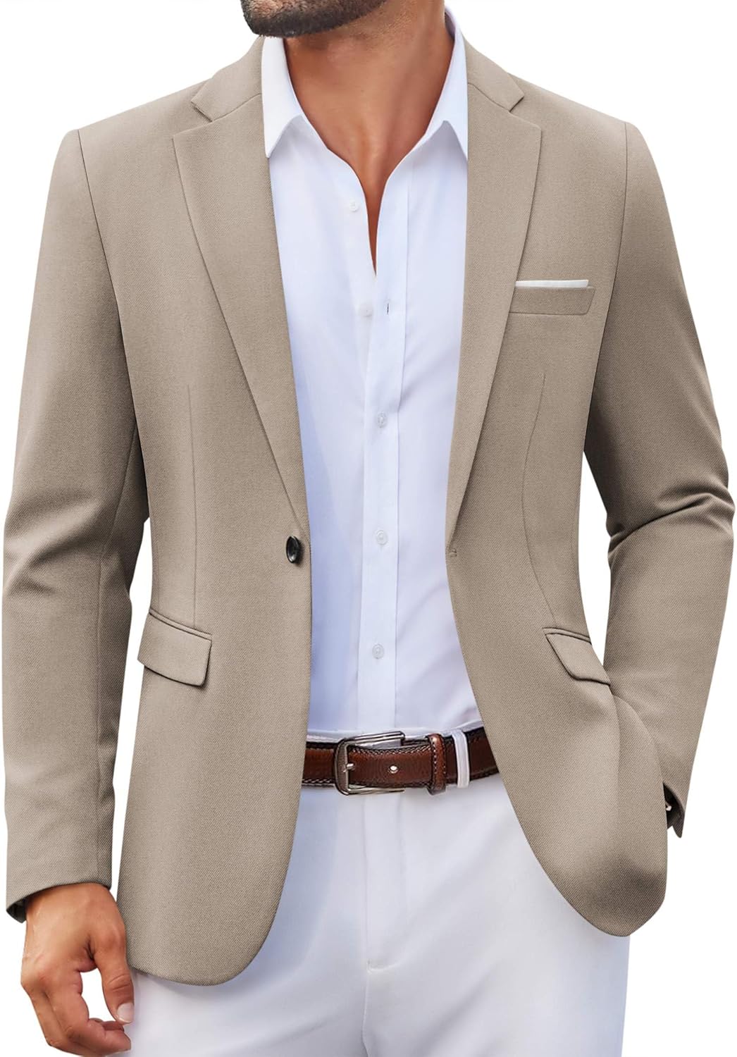 COOFANDY Men's Casual Blazer One Button Sport Coats Lightweight