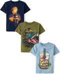 Boys Vehicle Short Sleeve Graphic T-Shirts Multipack - Soft Midweight