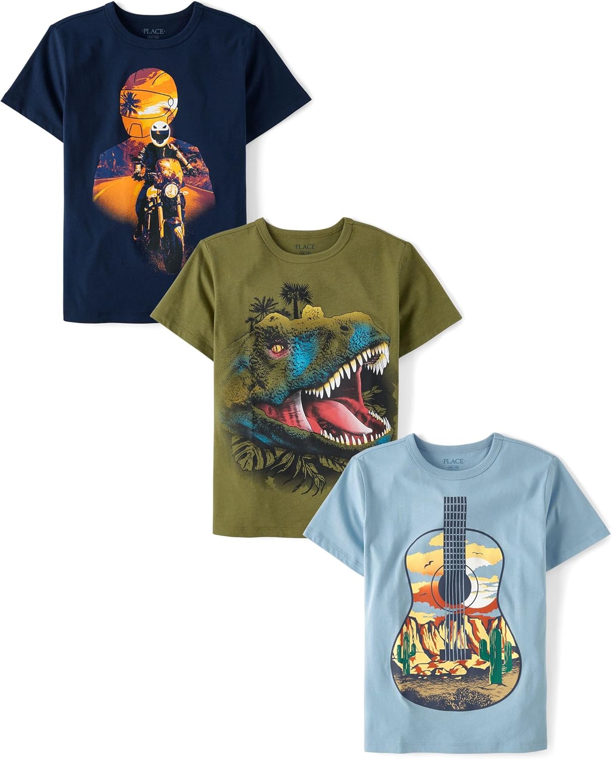 Boys' Vehicle Short Sleeve Graphic T-Shirts Multipack for Kids
