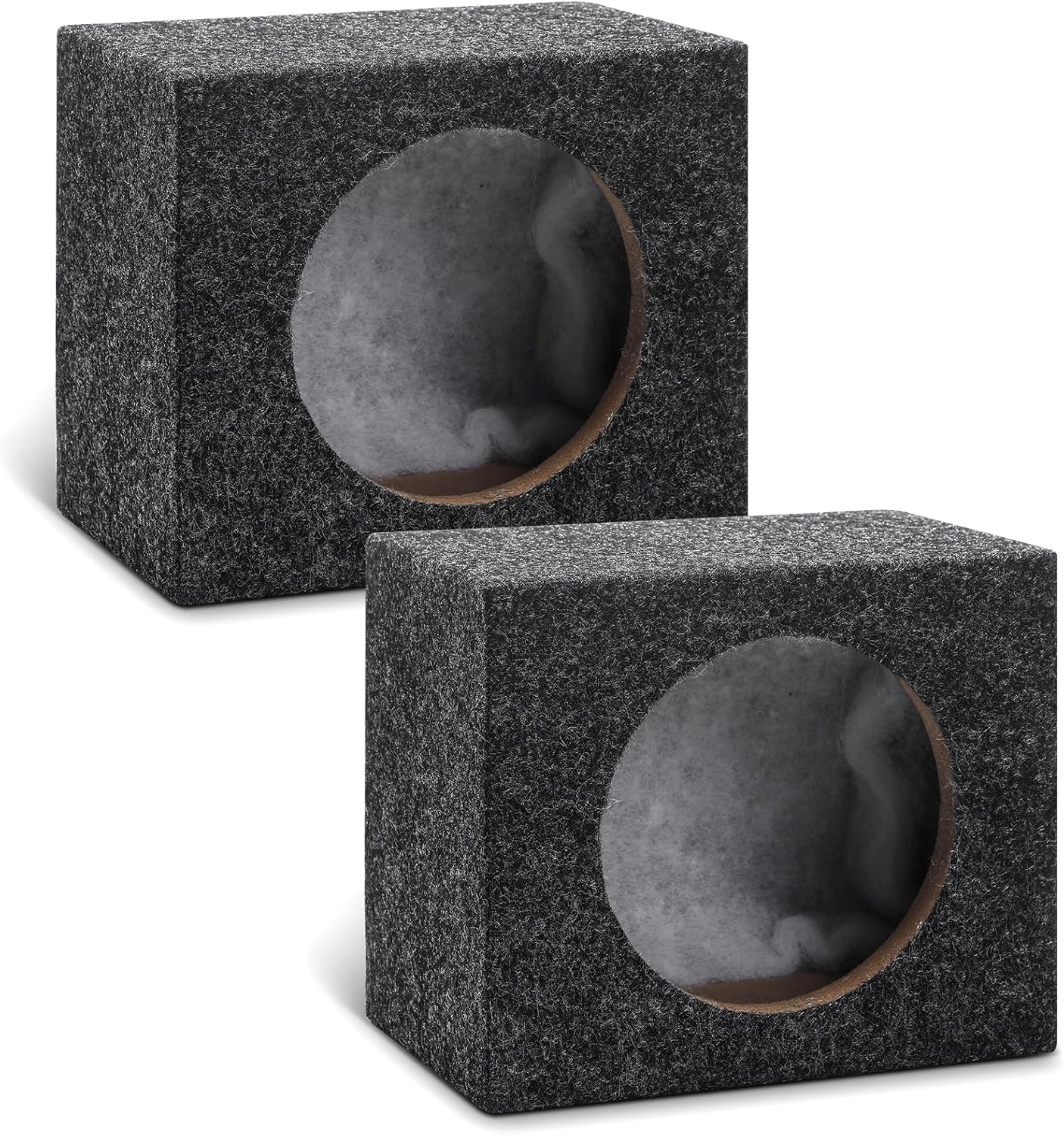 BBTO 2 Pcs Angled Style Car Audio Speaker Box for Subwoofers