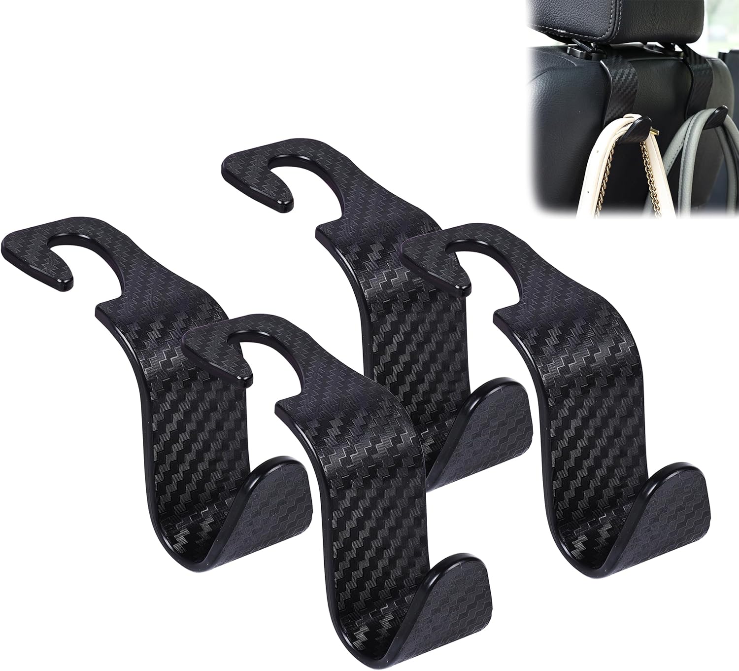 Amooca Car Seat Hook 4 Pack: Keep Your Items Handy!
