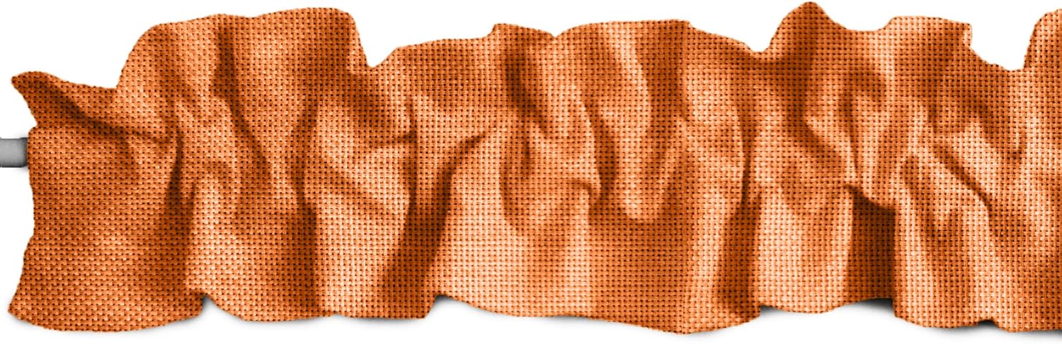 Faux Burlap Sleeve Topper Window Valance for Home Decor