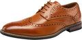 Jousen Men's Cap Toe Wingtip Brogue Oxford - Formal Comfort
