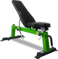 CAP Barbell Deluxe Utility Weight Bench with Green Trim - Adjustable