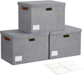17 in Large Collapsible Storage Bins with Lids - Stackable Home