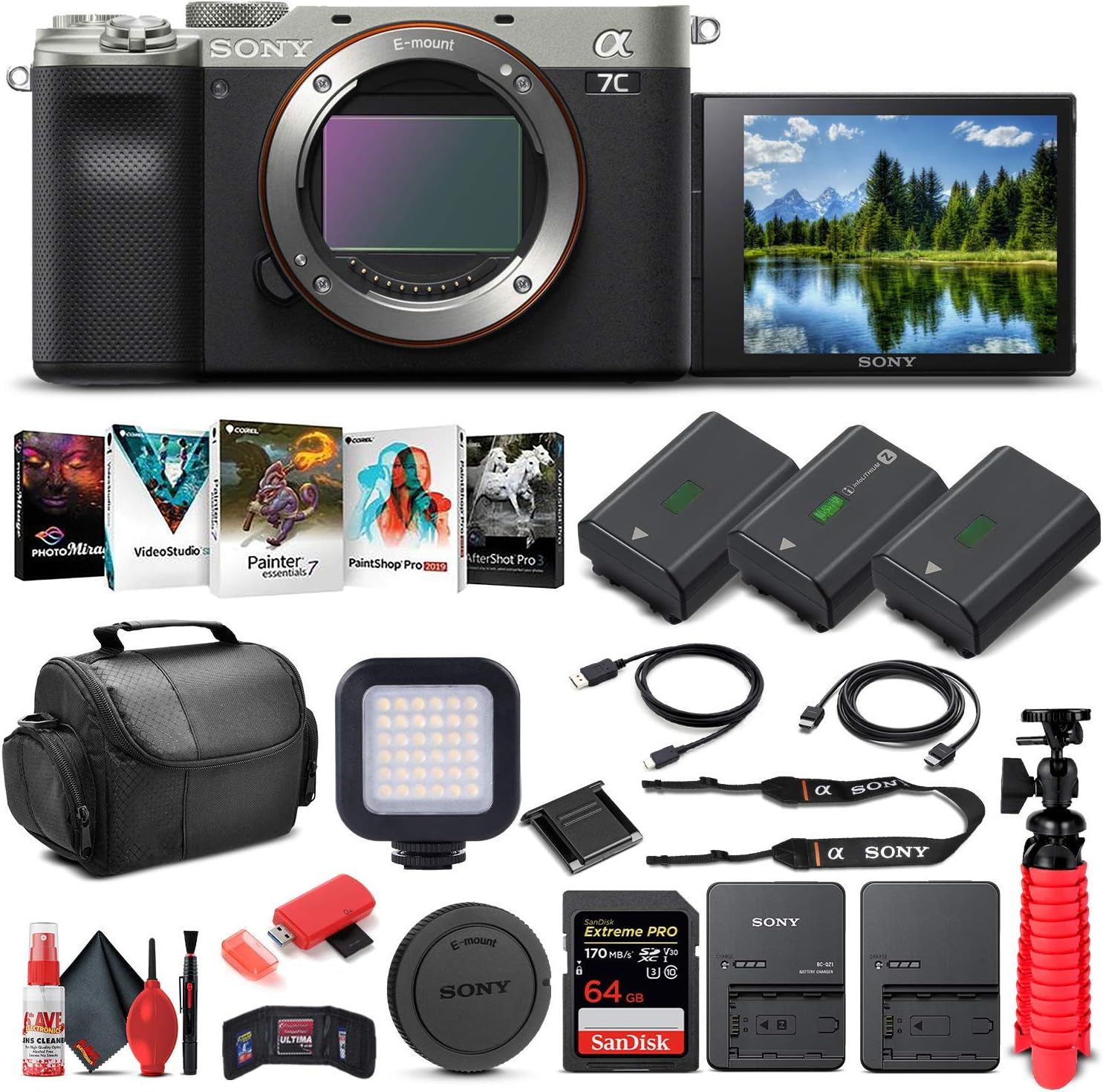Sony Alpha a7C Mirrorless Digital Camera Bundle with Accessories