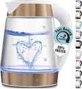 Fast Boiling Electric Kettle 1.7L - White Copper Finish
