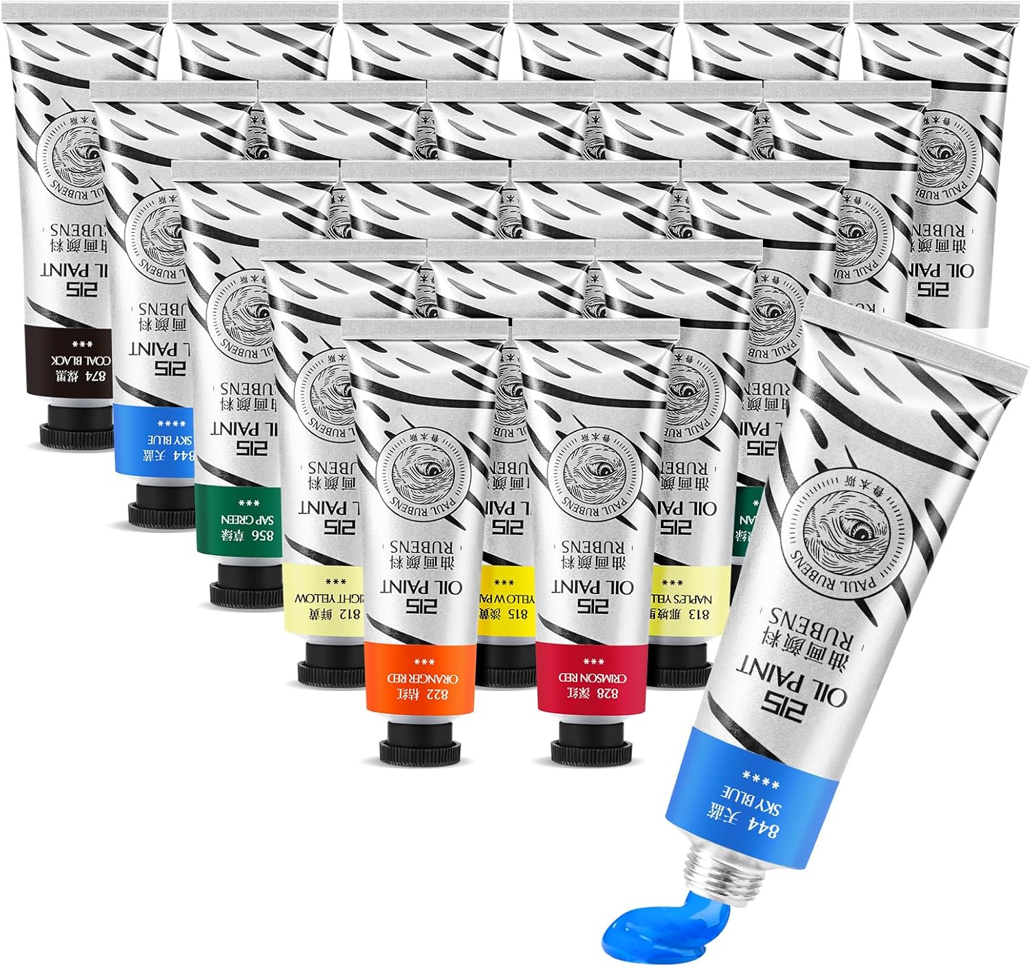 Paul Rubens Oil Paint Set - 20 Colors for Artists and Beginners