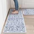 Antifatigue Kitchen Mats Set of 2 - Cushioned Vintage Floral Comfort