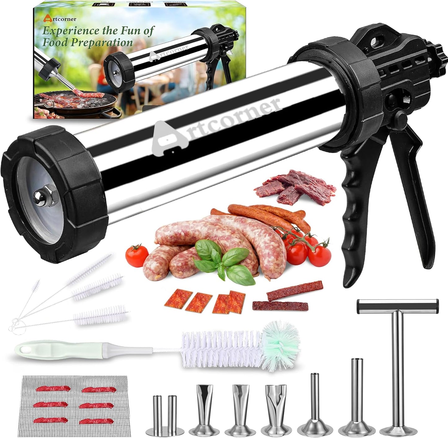 Professional Jerky Gun for Ground Meat with 2.5LB Capacity