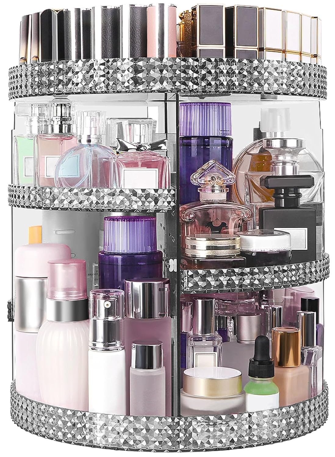360 Degree Rotating Makeup Organizer with Extra Large Capacity